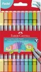 Faber-Castell 151112 - Filzstifte Set Pastell, 10 Doppelfasermaler f&uuml;r Kinder und