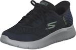 Skechers Herren Go Walk Flex New World Slip-On Sneaker, Marineblau und Limette,