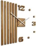 3D Wanduhren DIY Holz Eiche Lamellen gro&szlig;e Wanduhr 60 cm 3D Wanduhr Modern Design