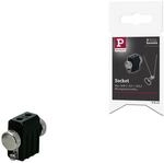 Paulmann 97845 Seilsytem Socket Lampenhalter GX5,3 max. 50W 12V Schwarz Metall