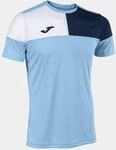 Joma Kurzarmshirt Mann Crew V himmelsblau Marineblau Weiss