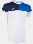 Joma Kurzarmshirt Mann Crew V Weiss k&ouml;nigsblau Marineblau
