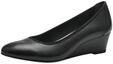 Tamaris Damen Pumps mit Keilabsatz Leder, schwarz, 37 EU