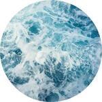 Komar DOT runde und selbstklebende Vlies Fototapete Ocean Twist - &Oslash; Durchmesser 125
