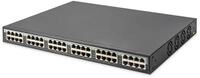 DIGITUS PoE+ Injektor - 24 Port - IEEE802.3at - Gigabit Ethernet - 19-Zoll Rack - 370
