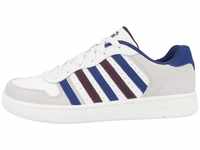 K-Swiss Herren Court Sneaker, White/Sodalite Blue/Prune, 42 EU
