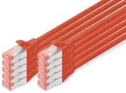 DIGITUS LAN Kabel Cat 6 &ndash; 2 m &ndash; 10 St&uuml;ck &ndash; S/FTP Geschirmt &ndash; Rot