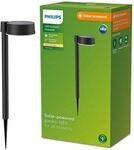 Philips Outdoor Solar Vynce Sockelleuchte Spiess 1,5W, Tageslichtsensor, rund,...