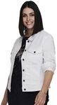 ONLY Carmakoma Damen Carwespa Ls Jacket White DNM Noos, Wei&szlig;, 48 EU