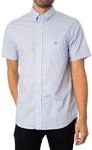 GANT Herren Normales, Kurz&auml;rmliges Popeline-Hemd, Light Blue, L