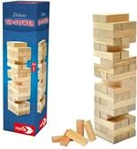 noris Deluxe Tip Tower Wackelturm aus Holz &ndash; Geschicklichkeitsspiel f&uuml;r...