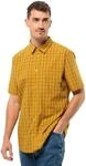 Jack Wolfskin Herren Hot Springs Shirt Hemd, Curry Check, S EU