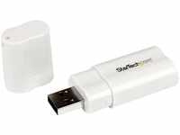 StarTech.com USB Audio Adapter - USB auf Soundkarte in weiß - Soundcard mit USB