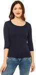 Damen Basic T-Shirt mit 3/4 Arm