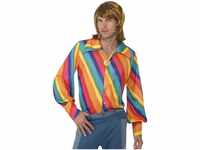 Smiffys 1970er Regenbogenfarbenes Hemd, Large