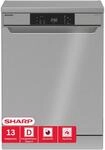 SHARP QW-NA1CF47DS-DE Freistehender Geschirrsp&uuml;ler (60cm), (13 Gedecke, EEK...