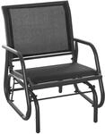 Outsunny Schaukelstuhl 1-Sitzer Gartenbank 70 x 66 x 85 cm Schwarz