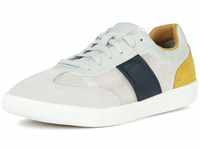Geox U RIETI Sneaker, Off White/LT Yellow, 39 EU