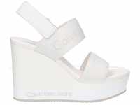 Calvin Klein Jeans Damen Plateau-Sandalen Wedge Sandal Keilabsatz, Weiß (Off...