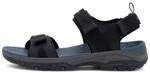 Skechers Tresmen Herren Sandalen, Schwarzes Mesh-Synthetik, 42 EU
