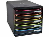 Exacompta 309914D Premium Ablagebox mit 5 Schubladen für DIN A4+ Dokumente.