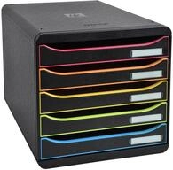 Exacompta 309914D Premium Ablagebox mit 5 Schubladen f&uuml;r DIN A4+ Dokumente.