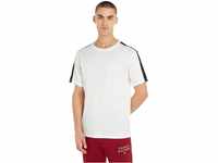 Tommy Hilfiger Herren T-Shirt Kurzarm Regular Fit, Weiß (Ecru), XL