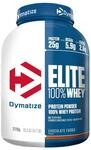 Dymatize Elite 100% Whey Chocolate Fudge 2170g - High Protein Low Sugar Pulver + Whey