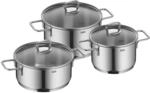 Silit Alicante Topfset Induktion 3-teilig, Kochtopf Set mit Glasdeckel,...