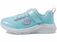 Skechers Girls Sneaker, Aqua Sparkle Mesh/Pink Trim, 43 EU