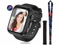 OKYUK 4G Smartwatch für Kinder mit, GPS-Tracker, mehrere Desktop-Stile zur...