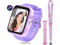 OKYUK 4G Smartwatch für Kinder, GPS-Tracker, mehrere Desktop-Stile zur Auswahl,