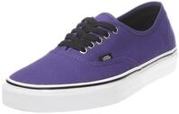 Vans Authentisch, Unisex-Kinder-Schn&uuml;rschuh, Dunkelviolett, echtes Wei&szlig;, 35 EU