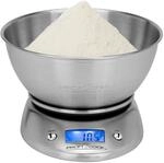 ProfiCook&reg; K&uuml;chenwaage digital mit Sch&uuml;ssel | wiegt bis 5000g (in...
