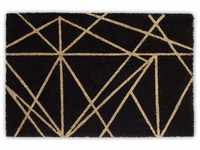 Relaxdays Fußmatte Muster aus Kokos, HxBxT: 1,5 x 60 x 40 cm, reckteckig,