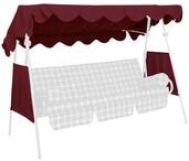 ANGERER Sonnendach f&uuml;r Hollywoodschaukel Swingtex Bordeaux, 200 x 120 cm