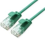 ROLINE UTP DataCenter Patchkabel Kat.6A (Class EA), LSOH, slim, gr&uuml;n, 1,5 m