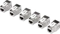 TRENDnet, TC-K06C6A, Keystone Jack 6 Pack Cat6a RJ-45 geschirmt Silber