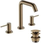 hansgrohe Tecturis S - 3-Loch Waschtischarmatur mit Push-Open Ablauf,...