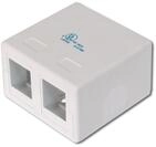 DIGITUS Anschlussdose - 2 Port - F&uuml;r Keystone-Module - Konsolidierungspunkt