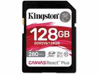 Kingston Canvas React Plus V60 SD 128GB SDXC UHS-II 280R/100W U3 V60 for Full...