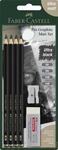 FABER-CASTELL - Bleistifte Set Pitt Graphite Matt, 6-teilig | Mit extra matten