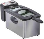 Steba DF 180 Edelstahl Fritteuse, Profi-Heizsystem, 3 L Metallic