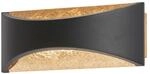 Fischer & Honsel Wandleuchte, Rio | sandschwarz/blattgoldfarben | Acryl wei&szlig;| B: