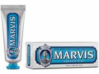 Marvis Zahnpasta Aquatic Mint, 25 ml, aromatische Zahncreme in Reisegröße für