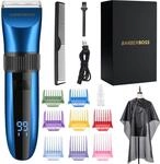 BarberBoss Kabelloser, selbstsch&auml;rfender Bart- und Haarschneider, wasserdicht, mit