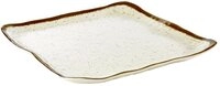 APS 84517 Teller STONE ART, 33 x 32,5 cm, H&ouml;he 3 cm, Melamin, creme/wei&szlig;