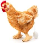 Uni-Toys - Henne braun, mit Ei - 37 cm (H&ouml;he) - Pl&uuml;sch-Huhn, Vogel - Pl&uuml;schtier,