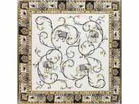 Roeckl Damen Elephant Garden 53x53 Tuch, White/Black, Einheitsgröße