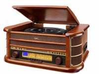 Dual NR 4 Nostalgie Musikanlage mit Plattenspieler (UKW-Tuner, MW-Radio, CD-RW,...